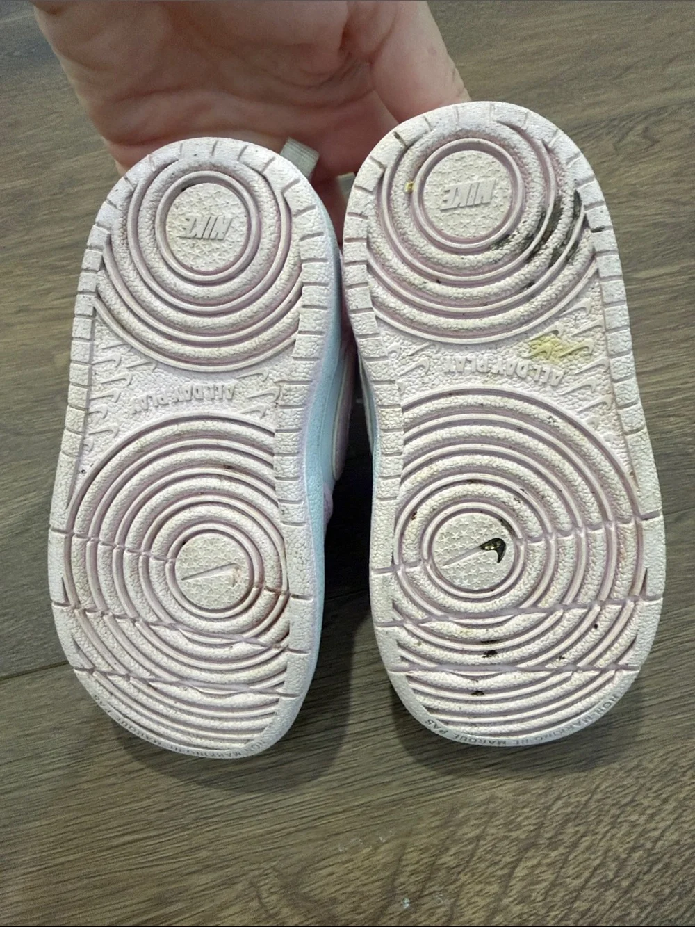 Nike Kids Pink and White Sneakers